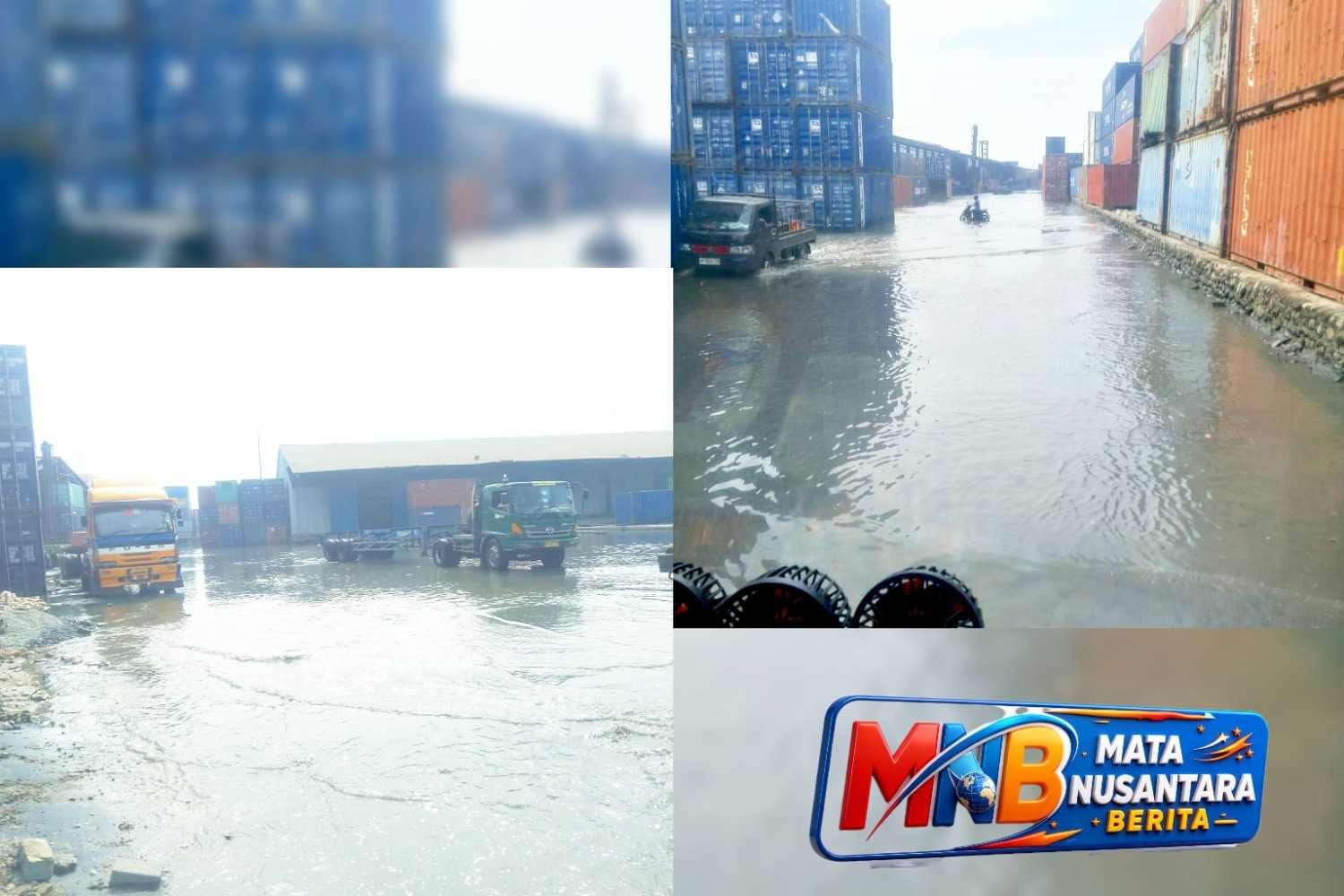Bak Kolam Renang! Depo Kontainer PT PIL Belawan Terendam, Pengguna Jasa Mulai Resah