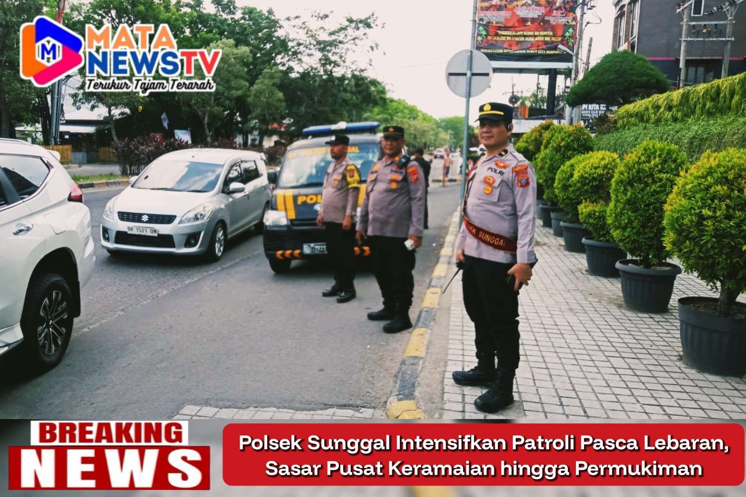 Polsek Sunggal Intensifkan Patroli Pasca Lebaran, Sasar Pusat Keramaian hingga Permukiman